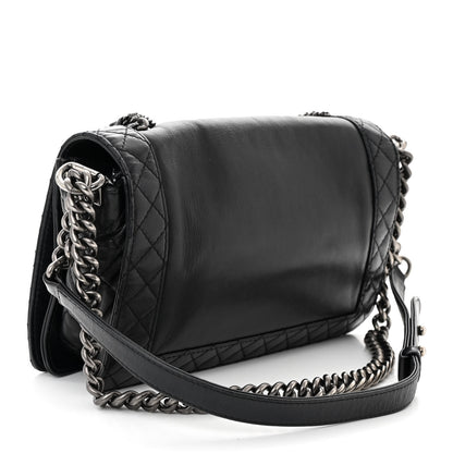 Chanel Calfskin Enchained New Medium Boy Flap Black 3 of 11