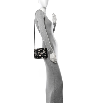 Chanel Denim Coco Wallet On Chain WOC Black 2 of 11