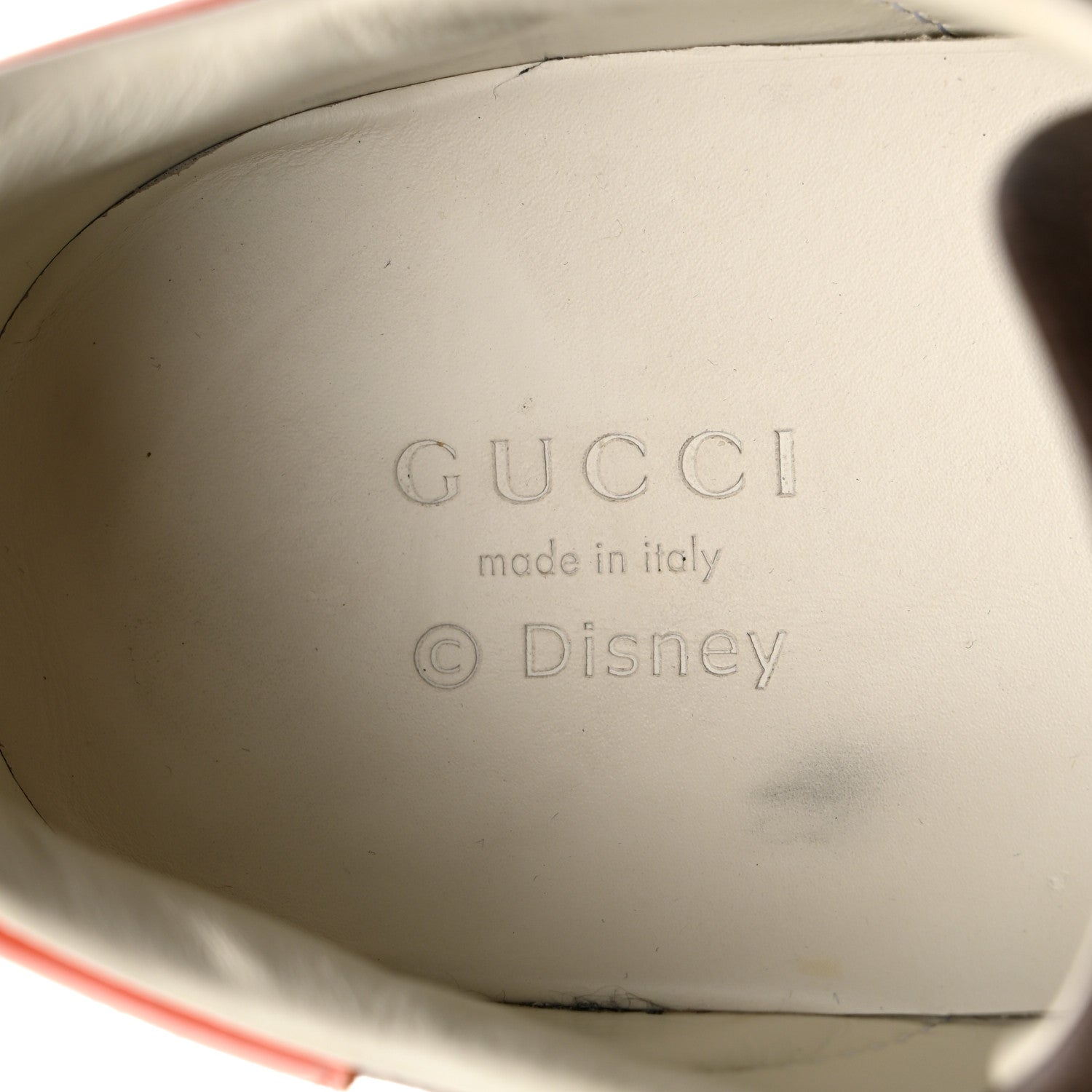 Gucci X DISNEY GG Supreme Monogram Web Donald Duck Womens Ace Sneakers 40 Beige New Acero Orange 6 of 8