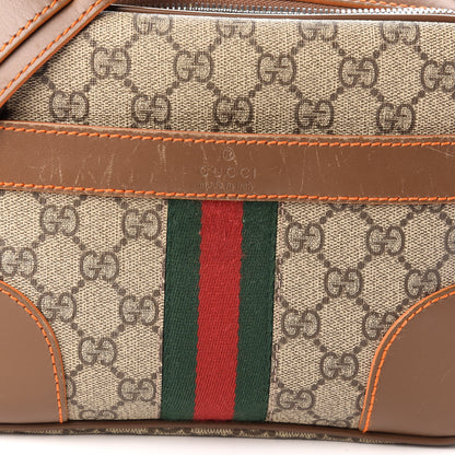 Gucci GG Supreme Monogram Web Medium Shoulder Bag Brown 7 of 9
