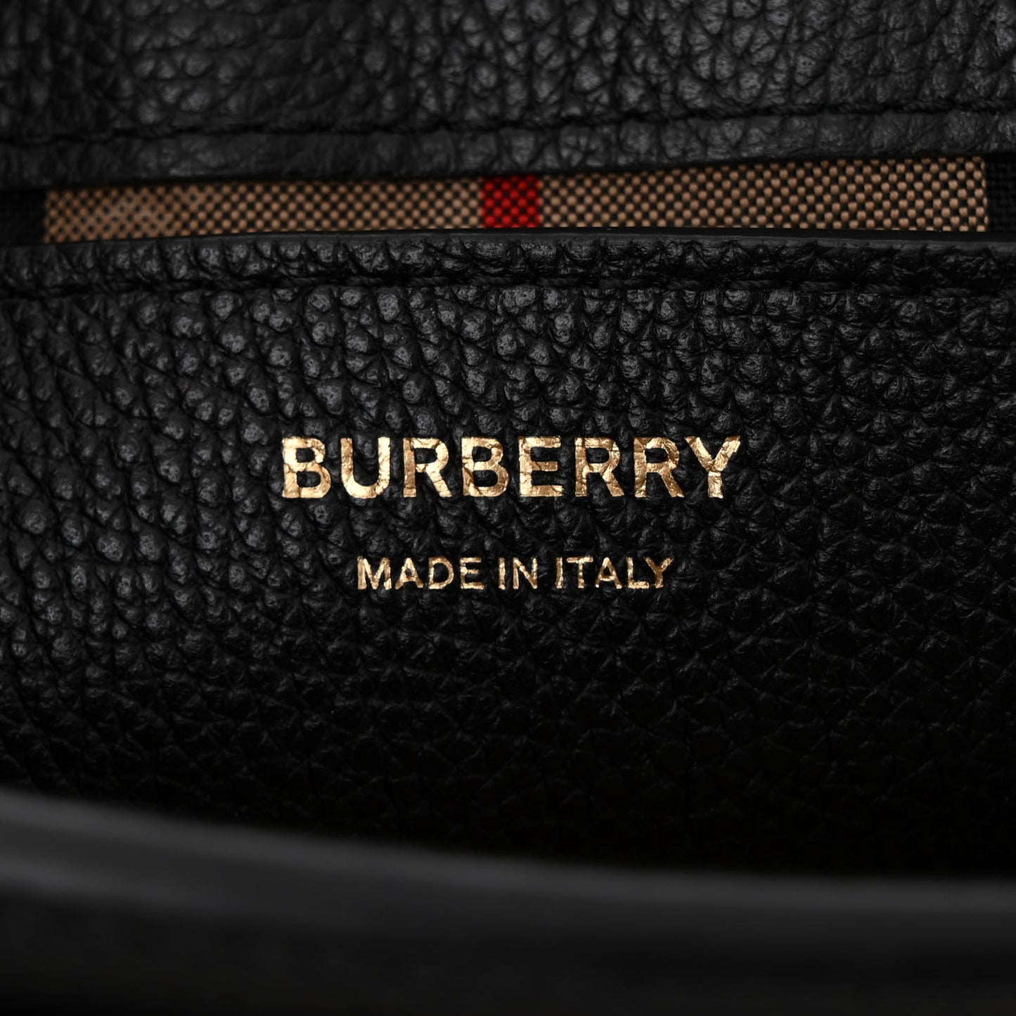 Grainy Calfskin Vintage Check Note Crossbody Bag Black
