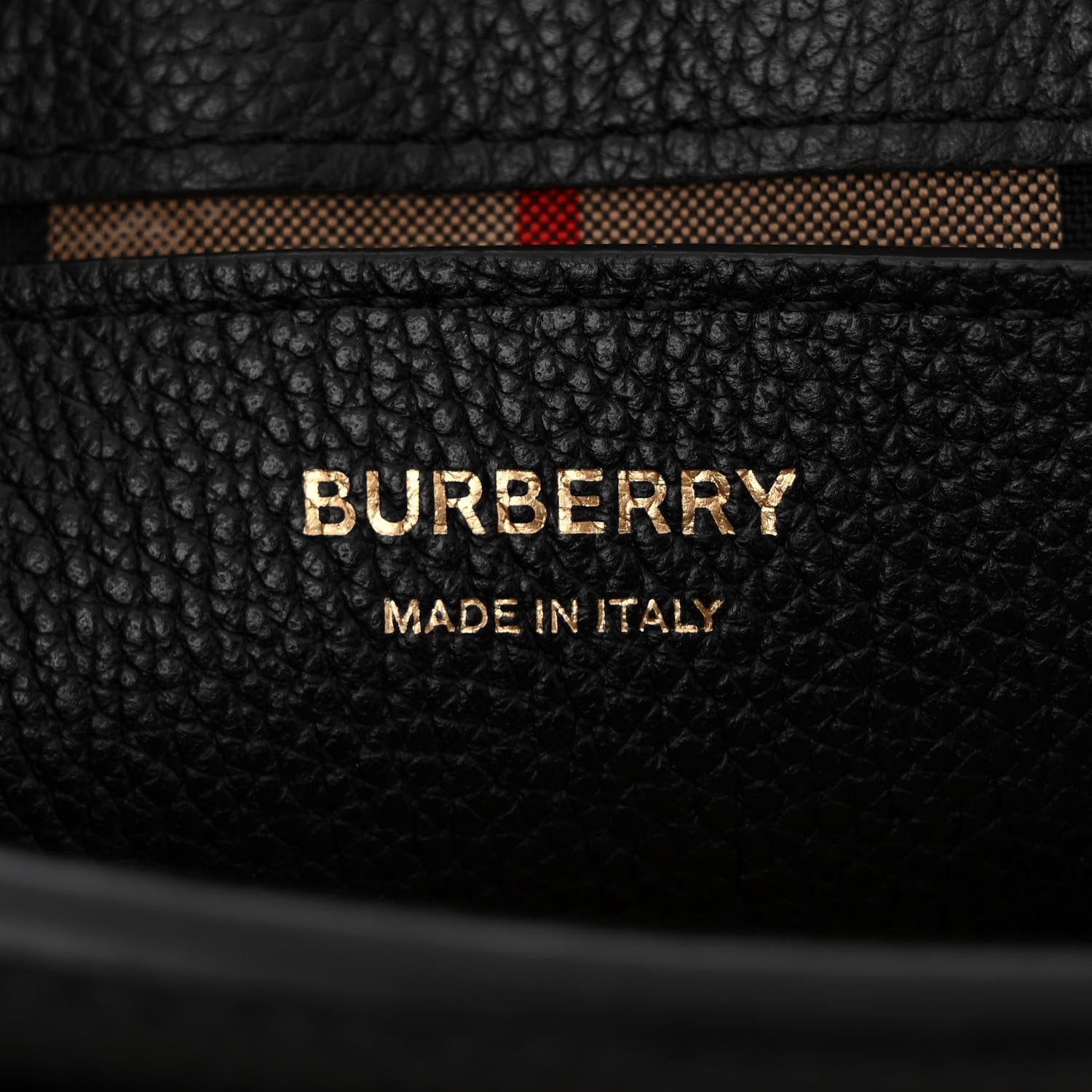 Burberry Grainy Calfskin Vintage Check Note Crossbody Bag Black 6 of 11