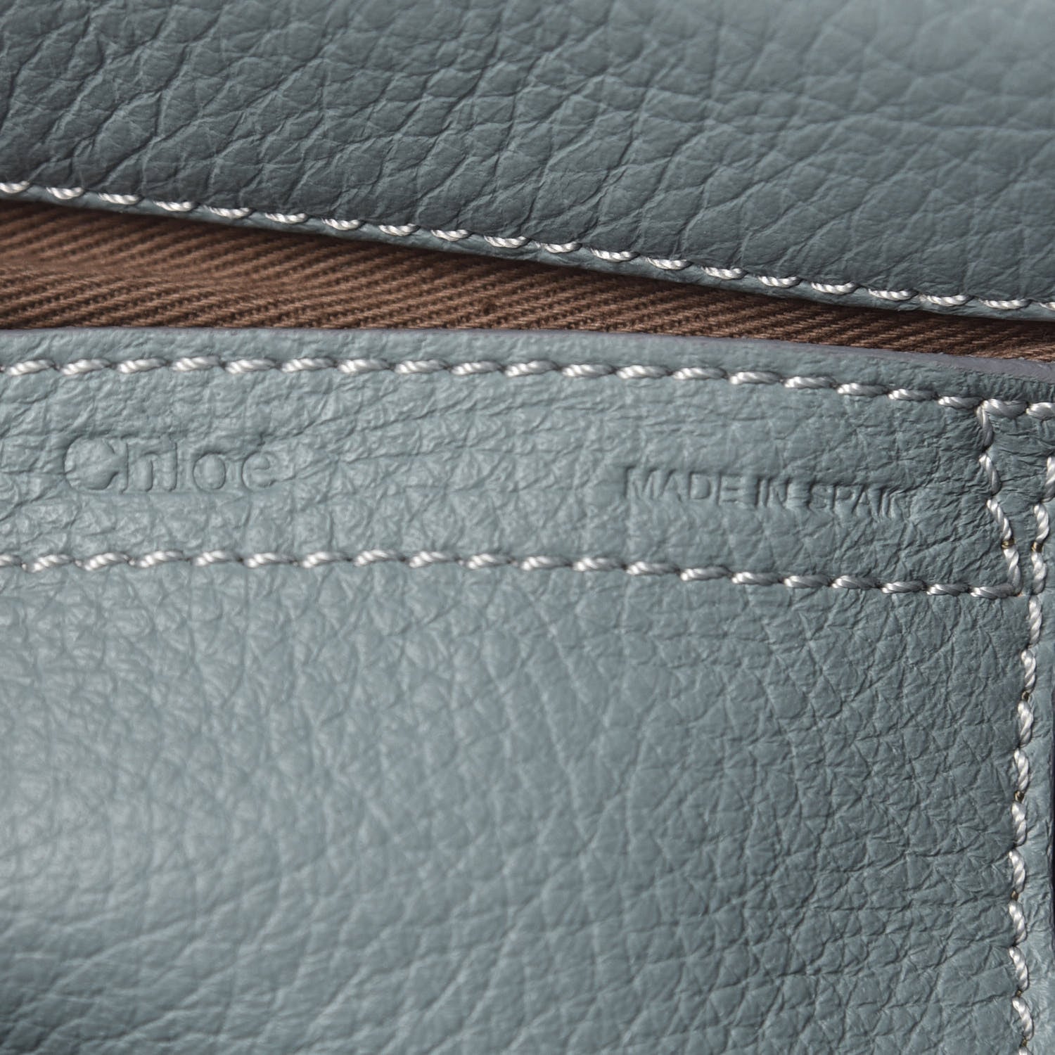 Chloe Calfskin Mini Marcie Round Crossbody Bag Rainy Blue 6 of 7
