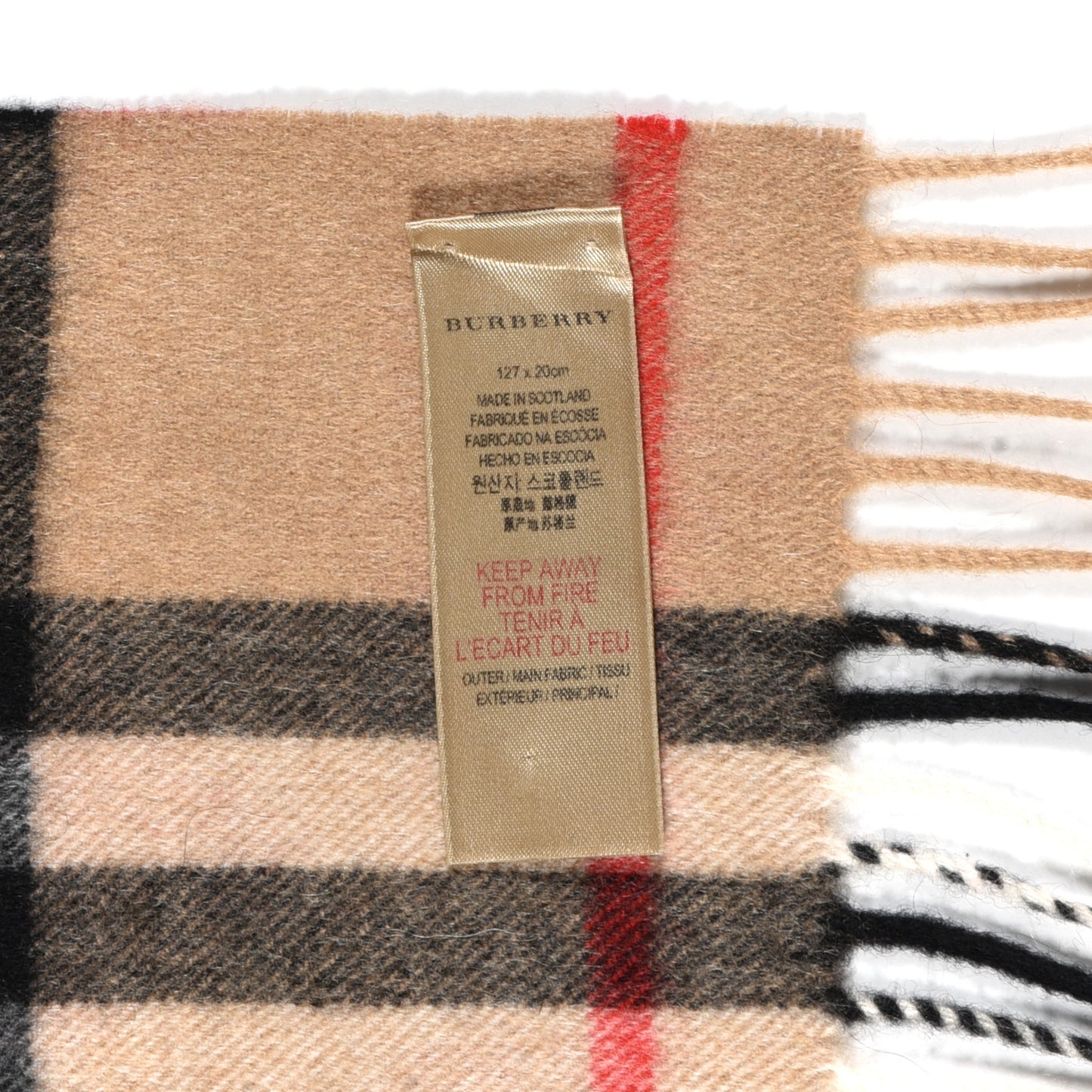 Cashmere Giant Heart Fringe Scarf Camel