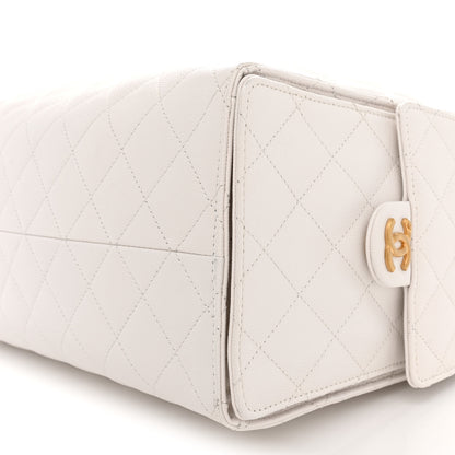 Chanel Caviar Quilted Medium Chanel 25 Handbag White 11 of 11