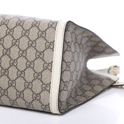Gucci GG Supreme Monogram Medium Padlock Tote White 9 of 12