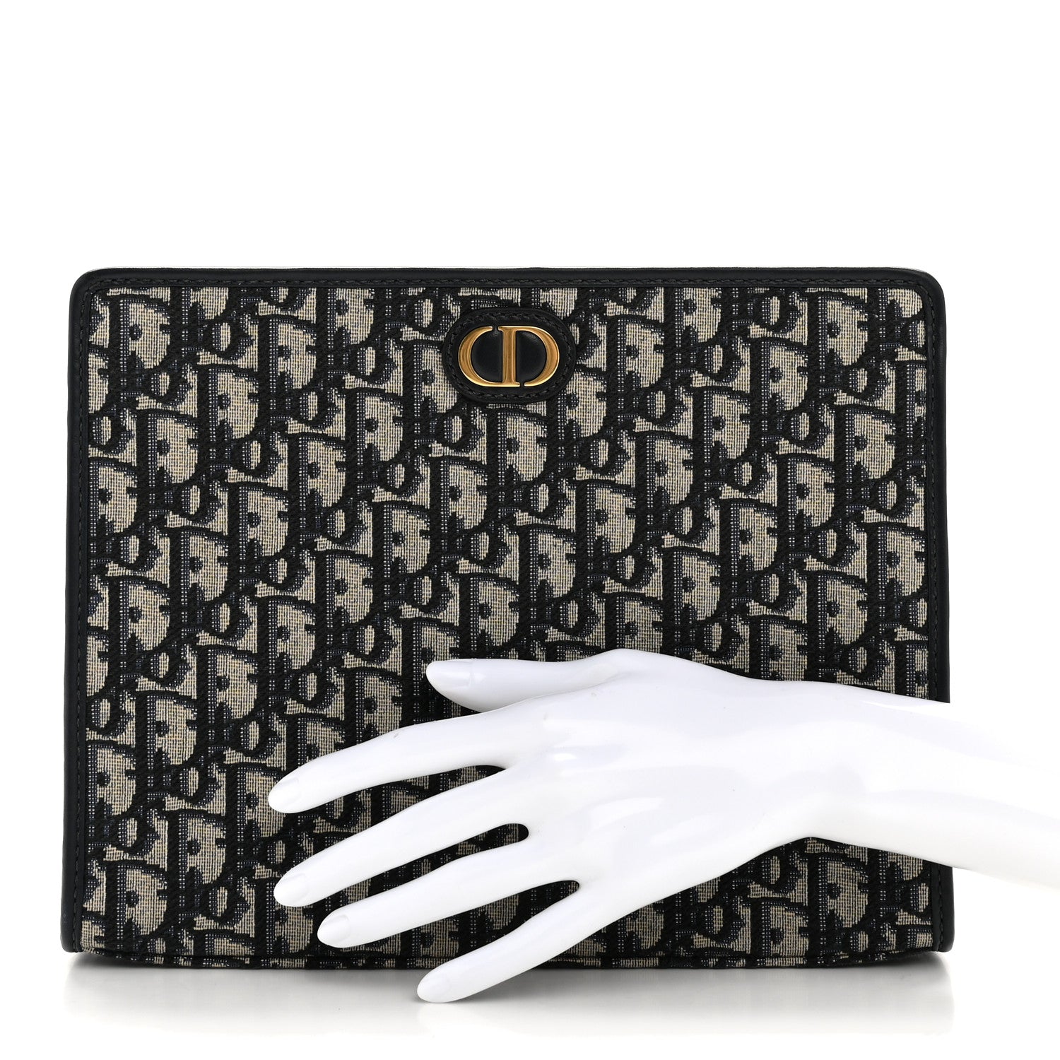 Christian Dior Oblique 30 Montaigne Pouch Blue 2 of 9