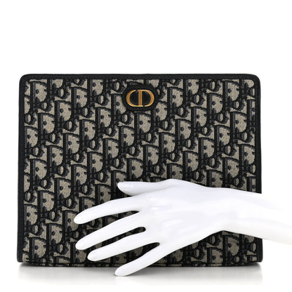 Christian Dior Oblique 30 Montaigne Pouch Blue 2 of 9