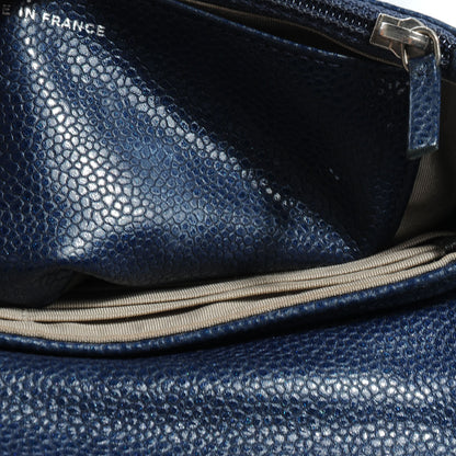 Chanel Caviar Half Moon Wallet On Chain WOC Dark Blue 10 of 10