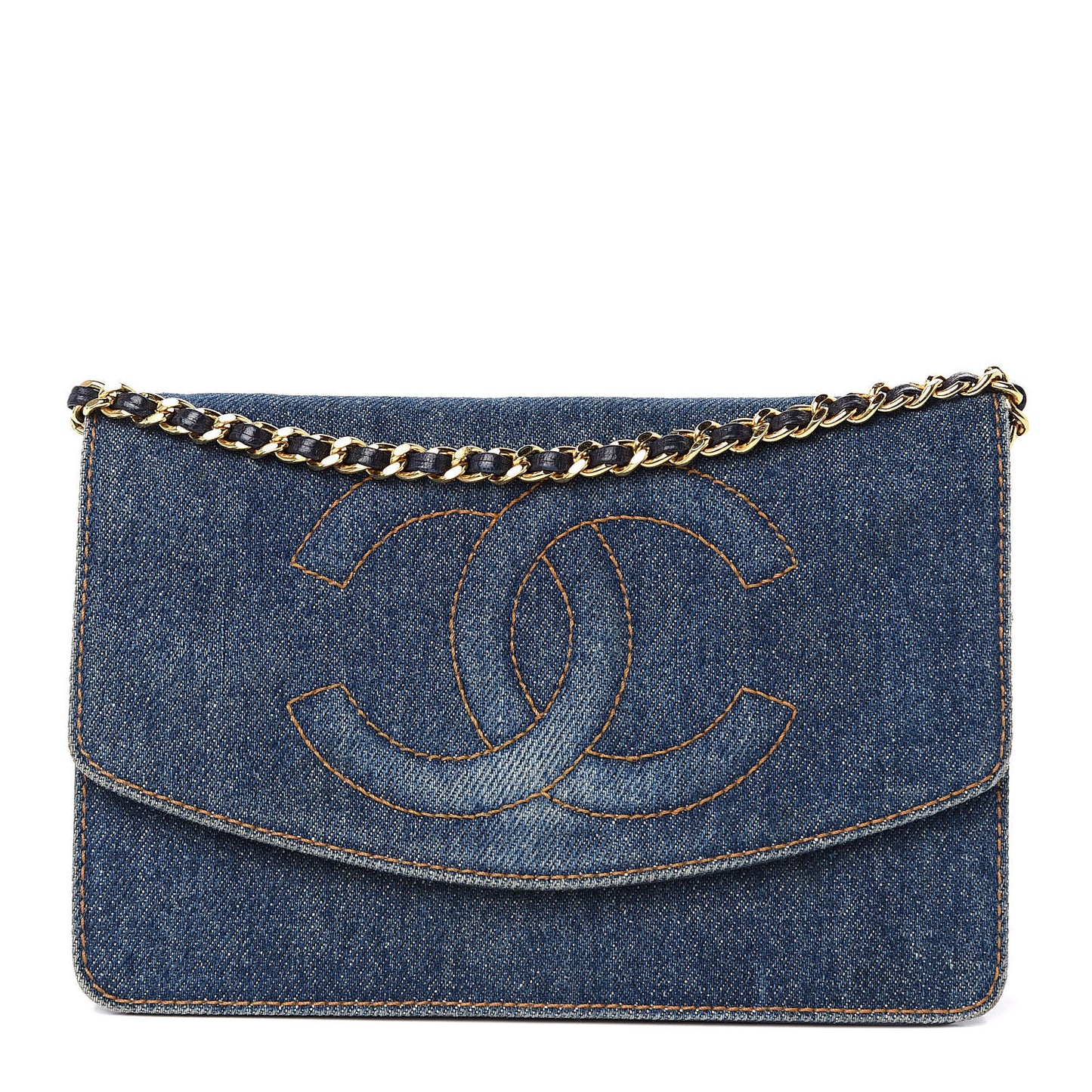 Denim Timeless CC Wallet on Chain WOC Blue