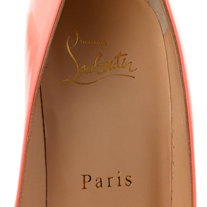 Christian Louboutin Patent Pigalle Follies 100 Pumps 37 Flamingo 8 of 9