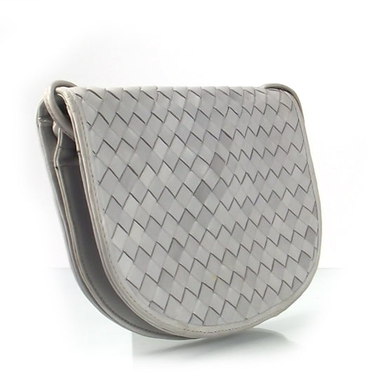 Bottega Veneta Vintage Woven Shoulder Bag Gray 3 of 8
