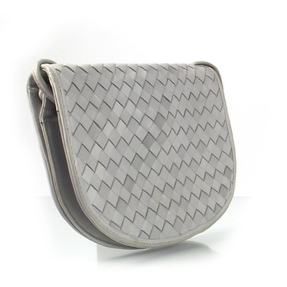 Bottega Veneta Vintage Woven Shoulder Bag Gray 3 of 8