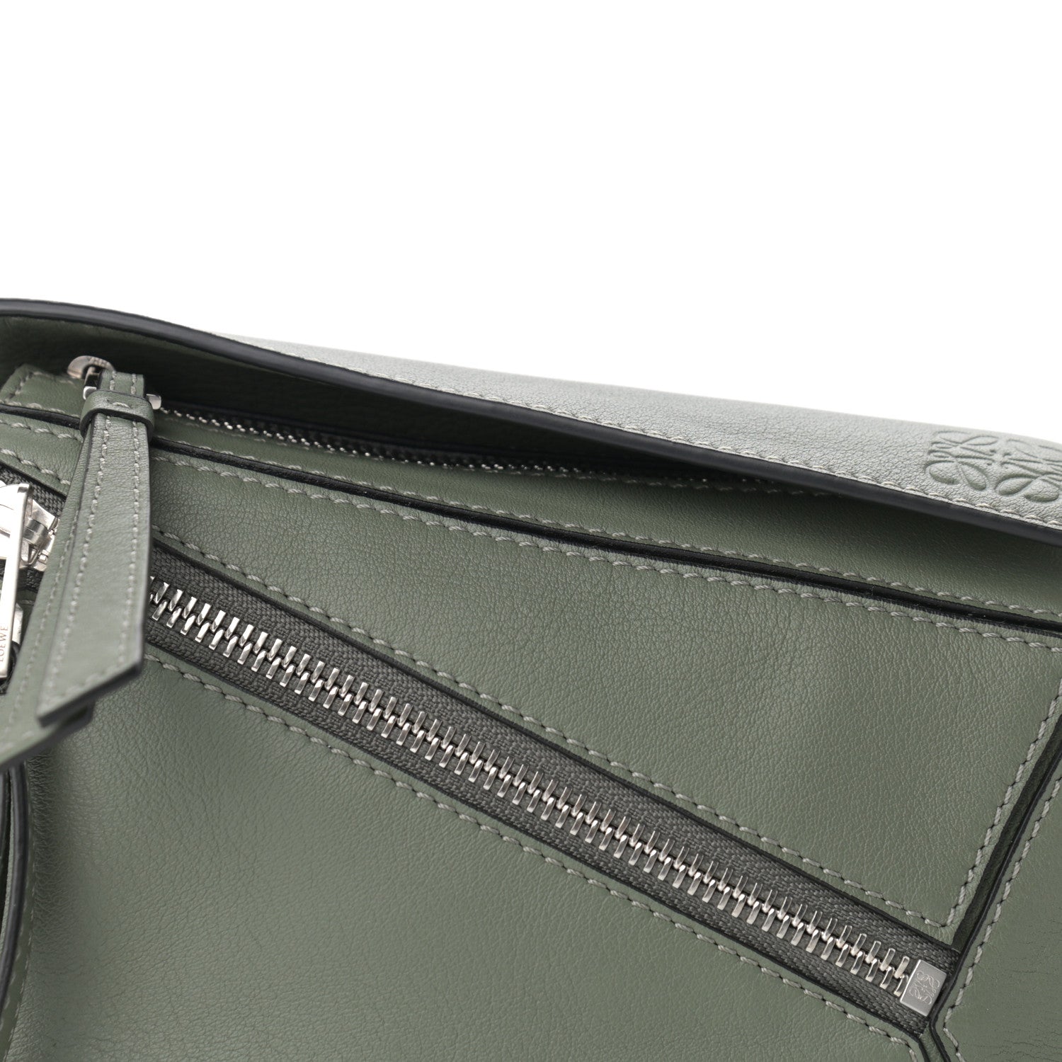 Loewe Calfskin Mini Puzzle Bumbag Dark Sage 8 of 10