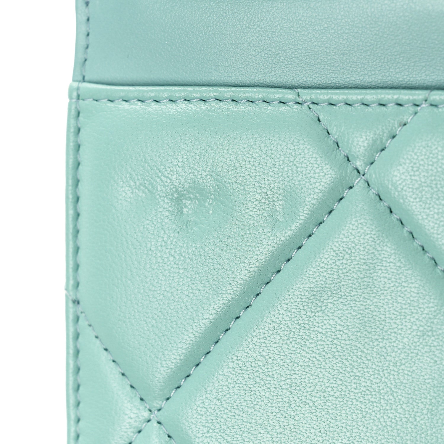 Chanel Lambskin Quilted Chanel 19 Wallet On Chain WOC Light Blue 11 of 11