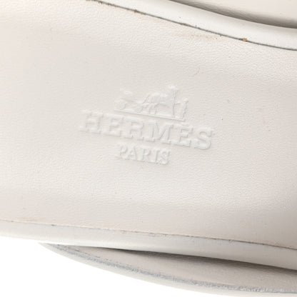 Hermes Calfskin Oz Mules 39 White 7 of 9