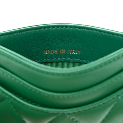 Chanel Lambskin Quilted Card Holder Green 7 of 9