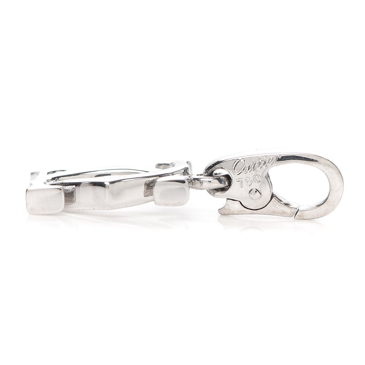 18K White Gold Logo Charm