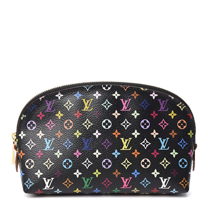 Louis Vuitton Monogram Multicolor Cosmetic Pouch Black Grenade 1 of 7