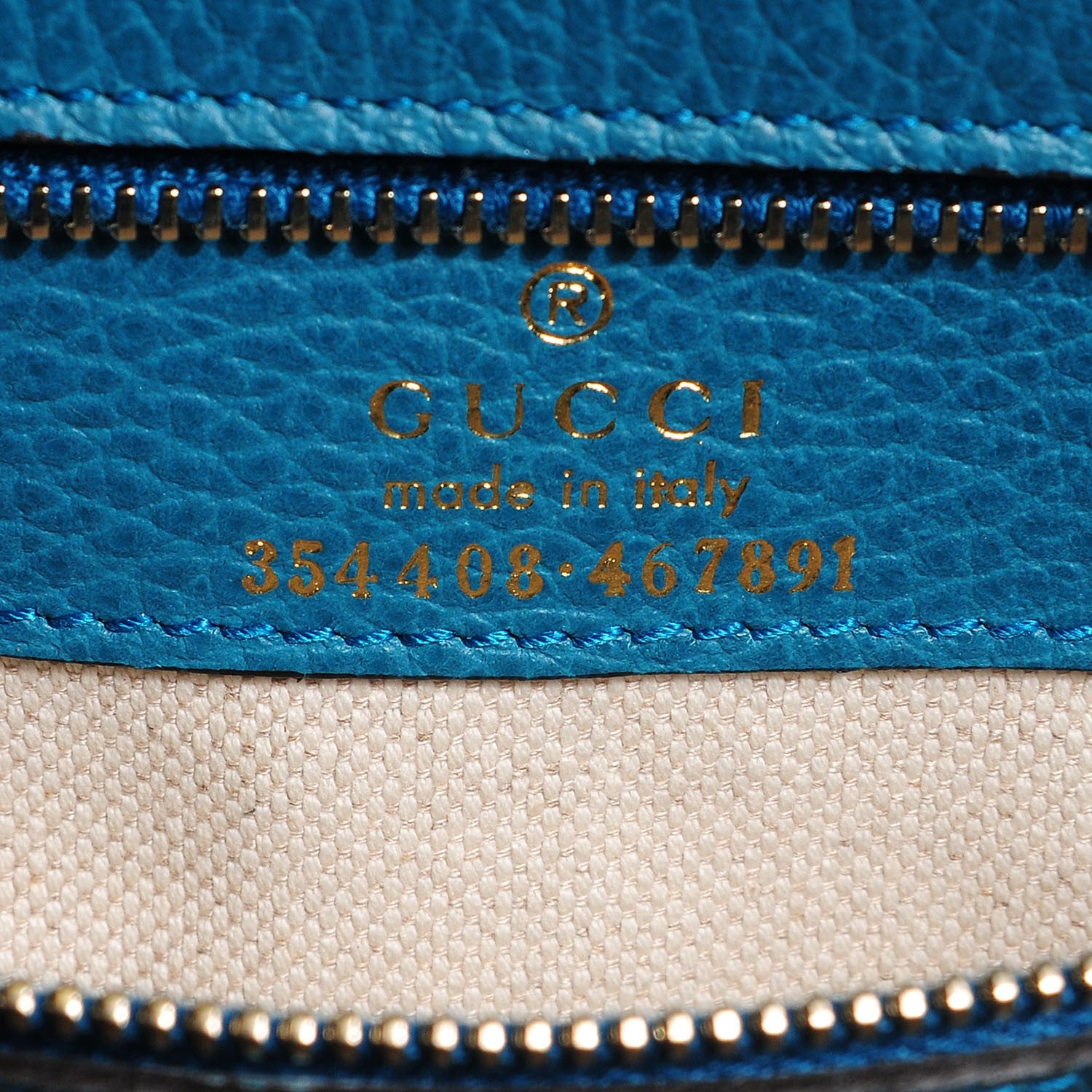 Gucci Dollar Calfskin Small Swing Tote Classic Marine Deep Cobalt 6 of 8