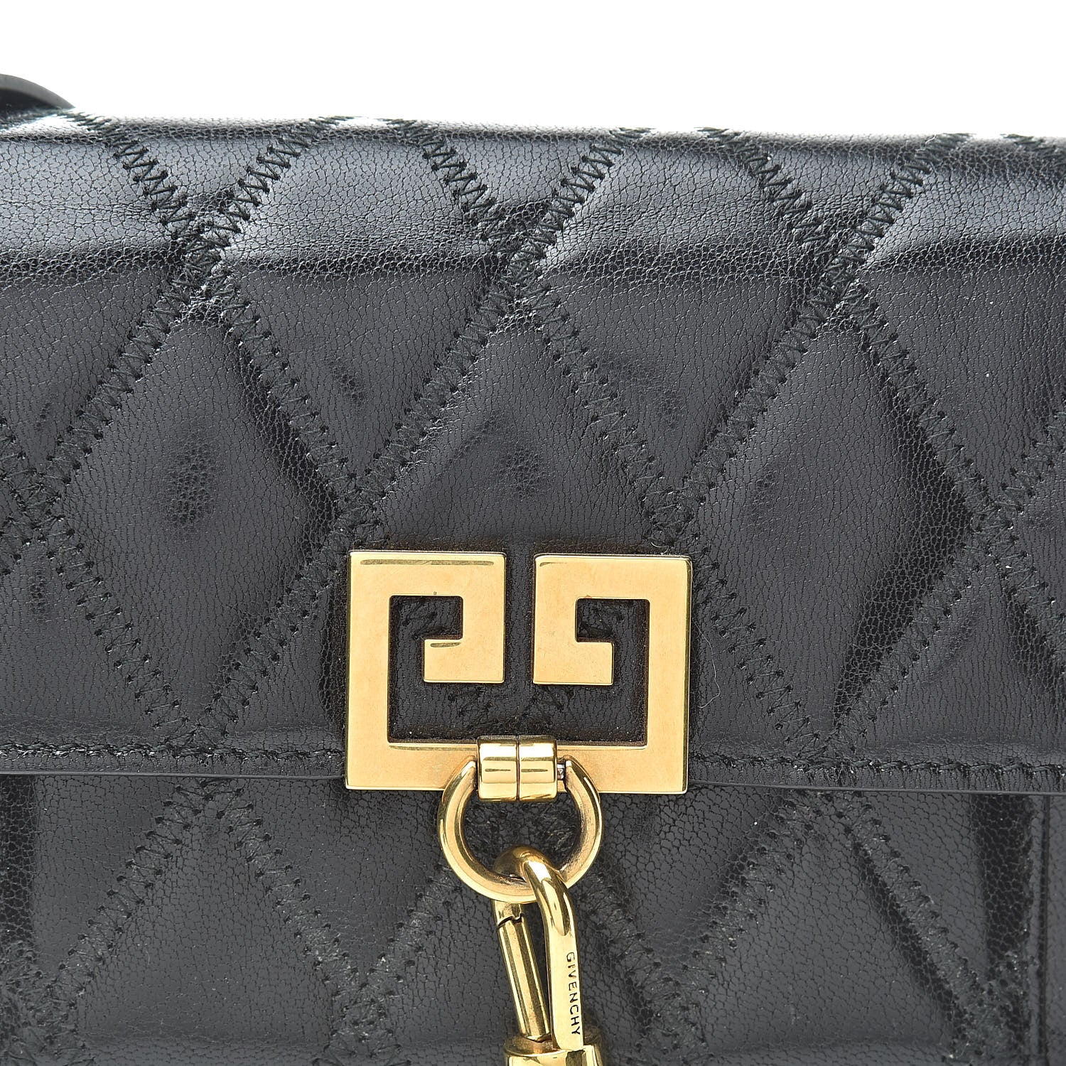 Givenchy Goatskin Quilted GV3 Mini Pocket Convertible Bag Black 7 of 10