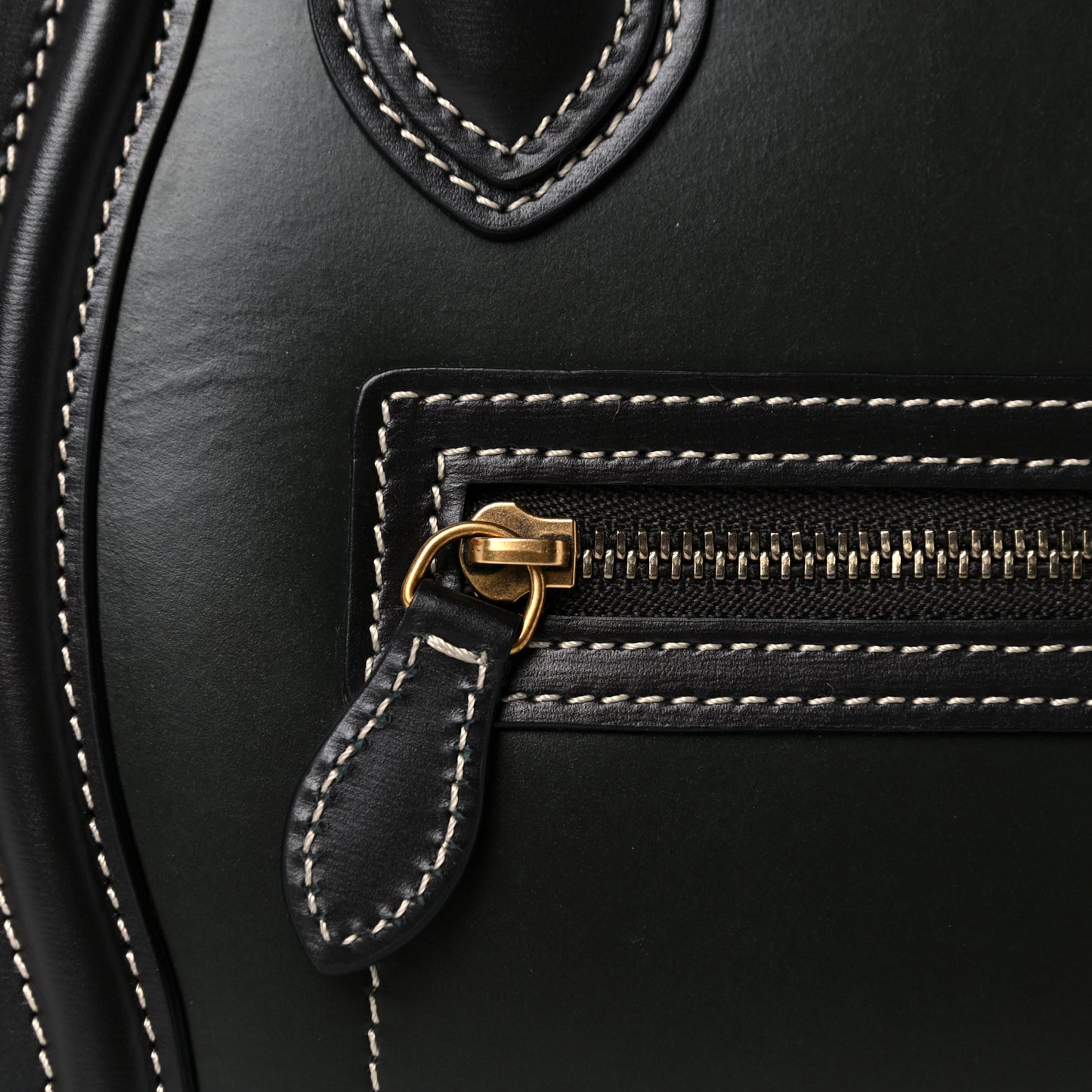 Satin Calfskin Nano Tri-Color Luggage Light Emerald