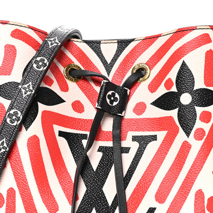 Louis Vuitton Monogram Giant Crafty NeoNoe MM Creme Rouge Black 7 of 9