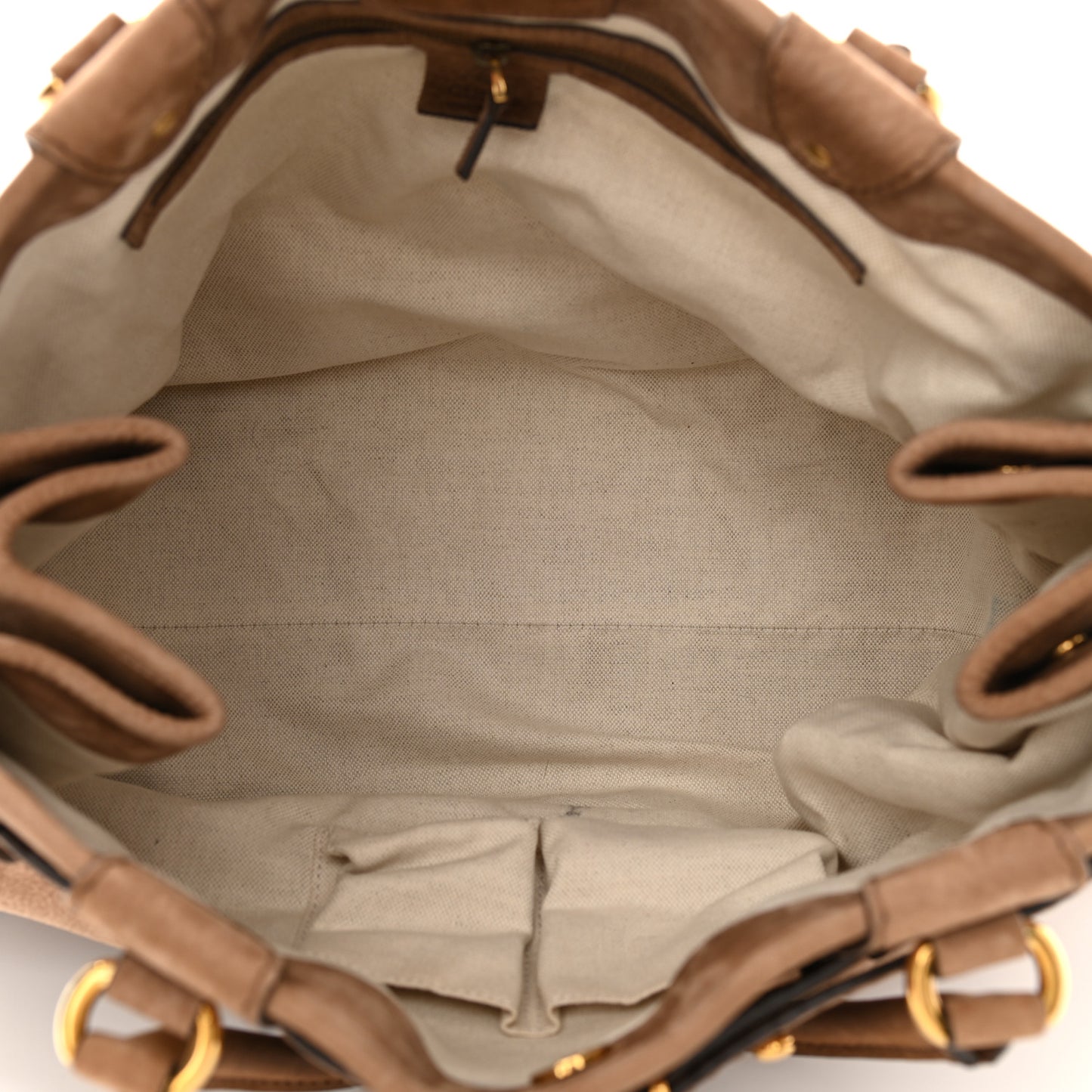 Suede Large GG Running Tote Brown