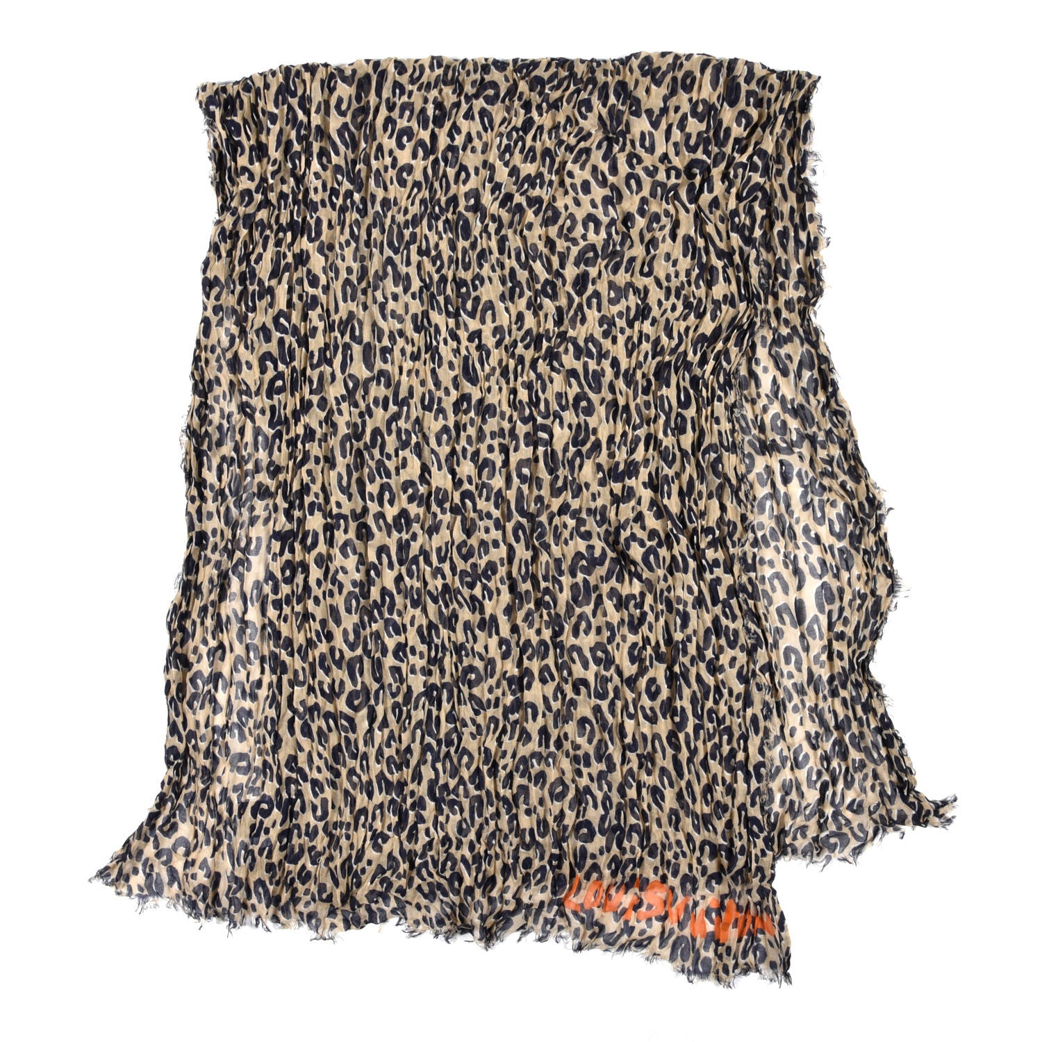 Louis Vuitton Cashmere Silk Leopard Etole Stole Marron 2 of 6