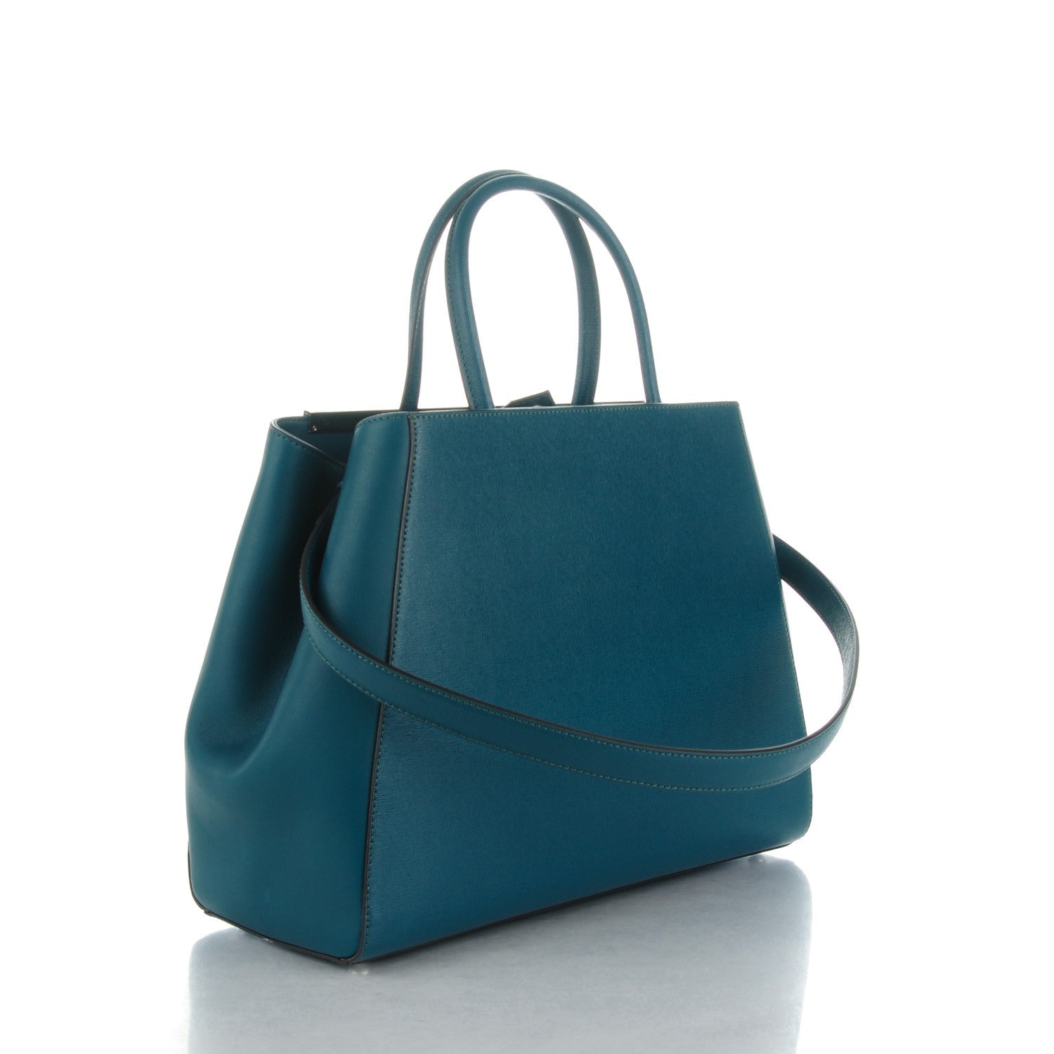 Fendi Vitello Elite Flamingo Regular 2Jours Tote Oceano 3 of 8