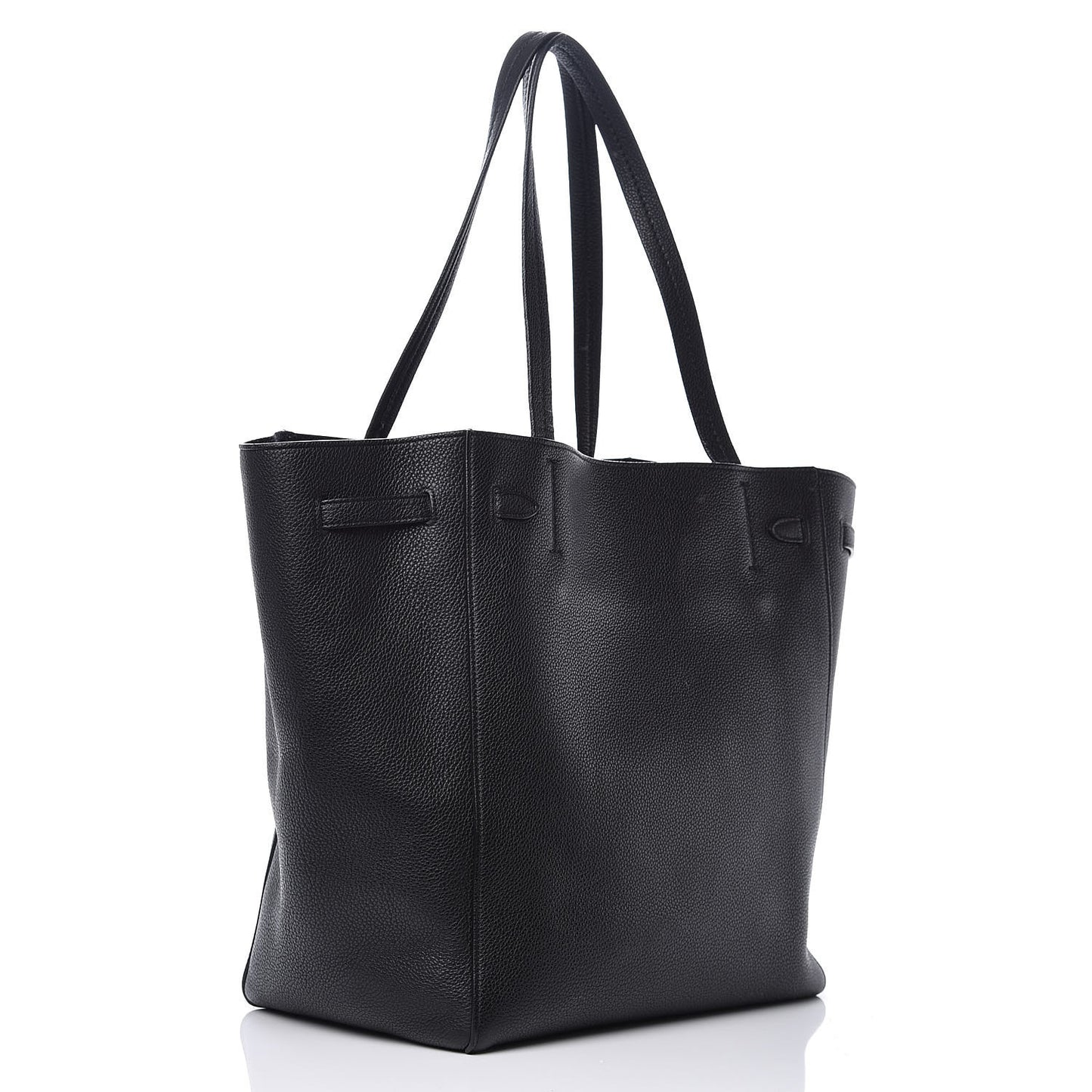 Soft Grained Calfskin Small Belt Cabas Phantom Black