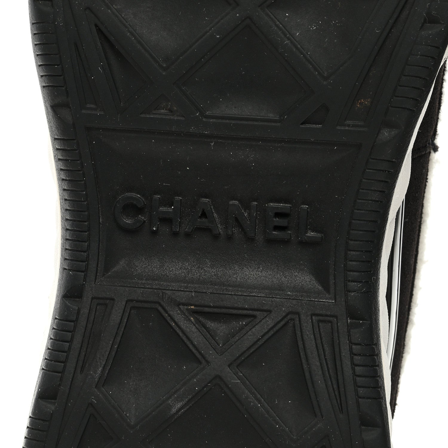 Chanel Suede Calfskin Mixed Fibers CC Sneakers 38 Grey 6 of 10