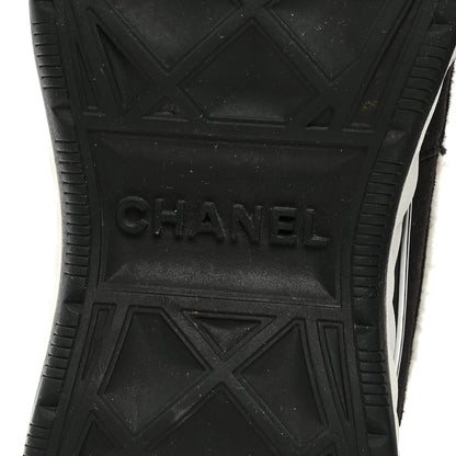 Chanel Suede Calfskin Mixed Fibers CC Sneakers 38 Grey 6 of 10