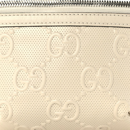 Gucci Calfskin GG Tennis Embossed Belt Bag Mystic White 8 of 10