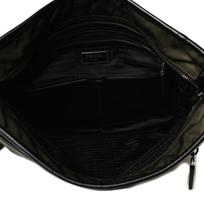 Prada Tessuto Nylon Saffiano Messenger Bag Militare 9 of 27