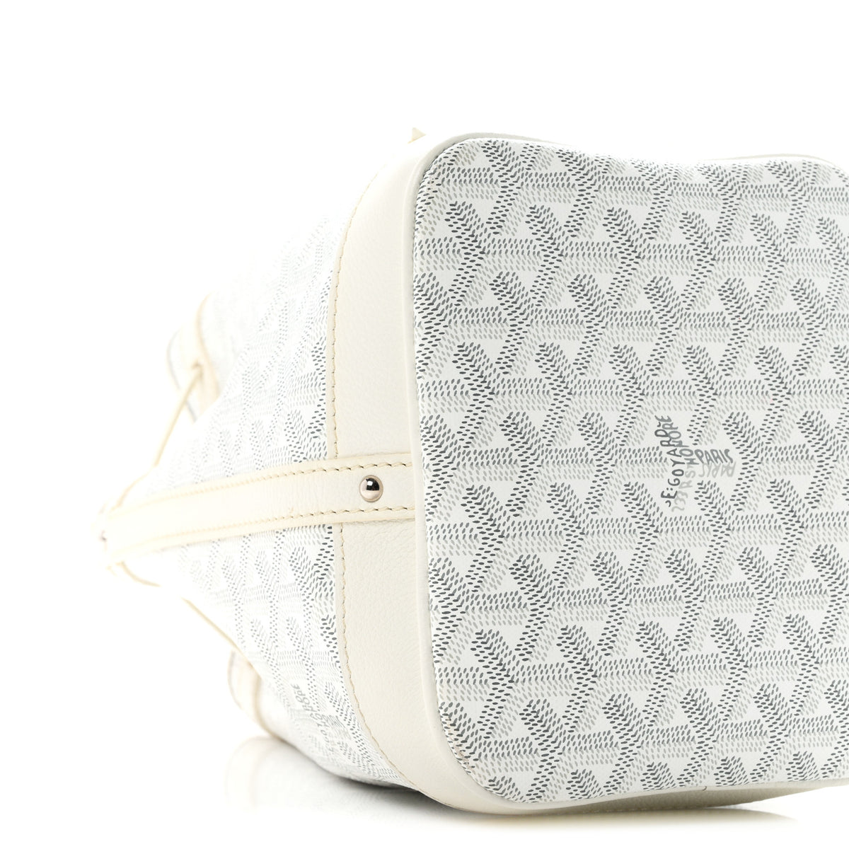 Goyardine Petit Flot Bucket Bag PM White