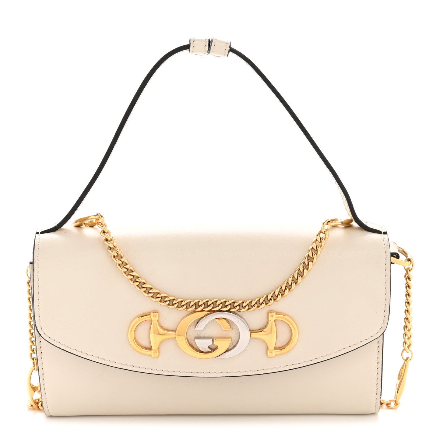 Smooth Calfskin Mini Zumi Shoulder Bag Mystic White