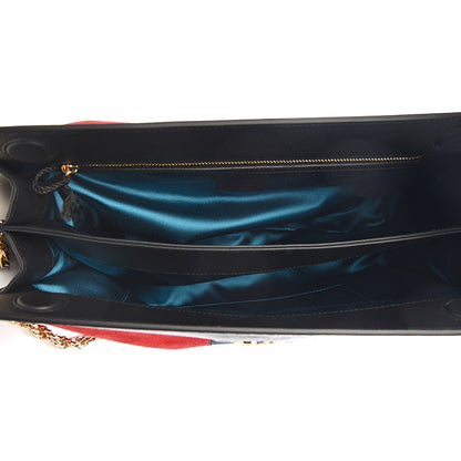 Gucci Suede Patent Web Medium Ophidia Chain Shoulder Bag Hibiscus Red Black 5 of 10