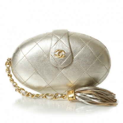 Chanel Hard Case Tassel Evening Bag Metallic 1 of 12