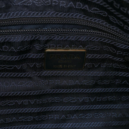 Prada Nylon Tessuto Quilted Shoulder Bag Blue 6 of 9