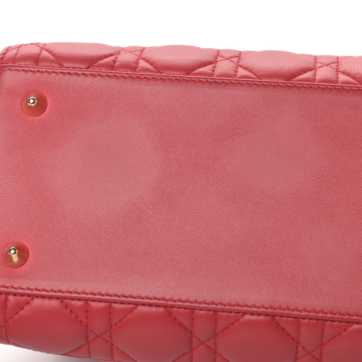 Christian Dior Lambskin Cannage Medium Lady Dior Red 10 of 10