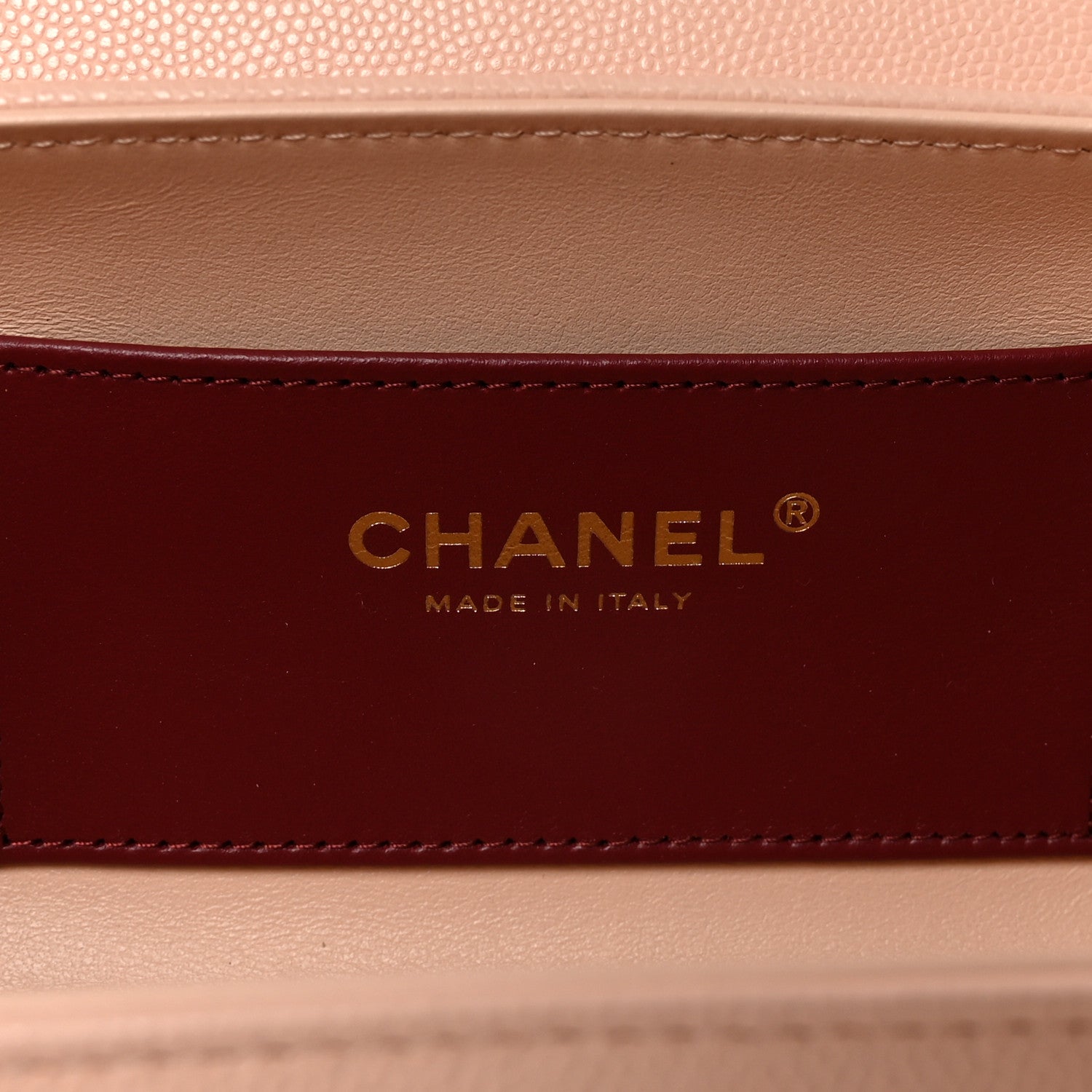 Chanel Shiny Caviar Preppy Coco Small Bowling Bag Light Pink 6 of 11