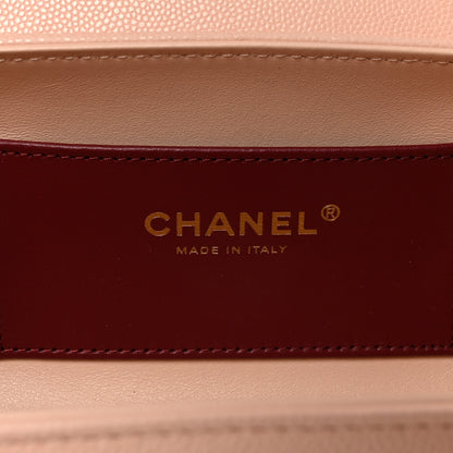 Chanel Shiny Caviar Preppy Coco Small Bowling Bag Light Pink 6 of 11