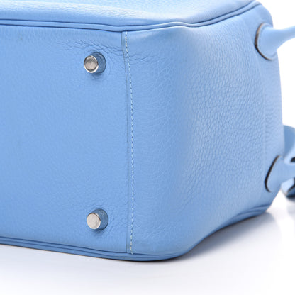 Hermes Taurillon Clemence Lindy 26 Bleu Paradis 9 of 10