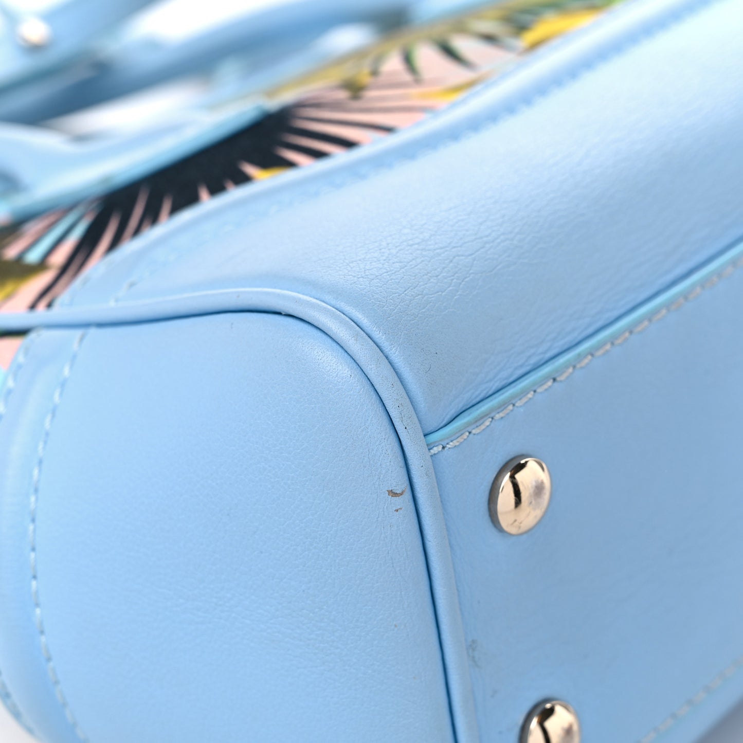 Calfskin Canvas Medium Palazzo Empire Bag Desert Palm