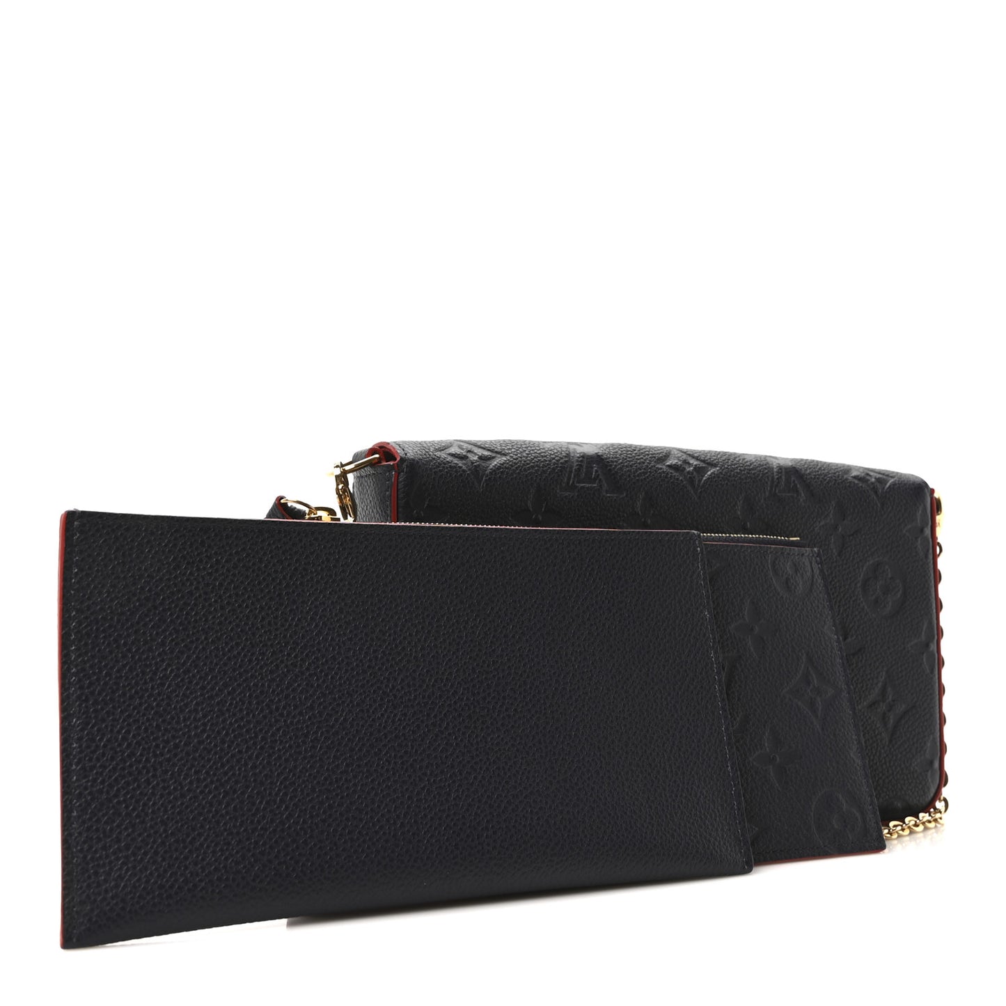 Empreinte Pochette Felicie Chain Wallet Marine Rouge