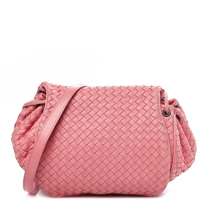 Bottega Veneta Nappa Intrecciato Crossbody Flap Bag Pink 1 of 9