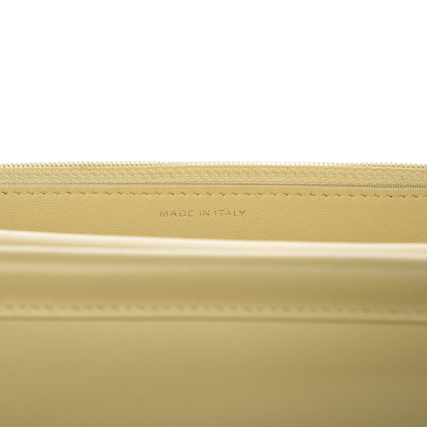 Lambskin Quilted Wallet on Chain WOC Yellow