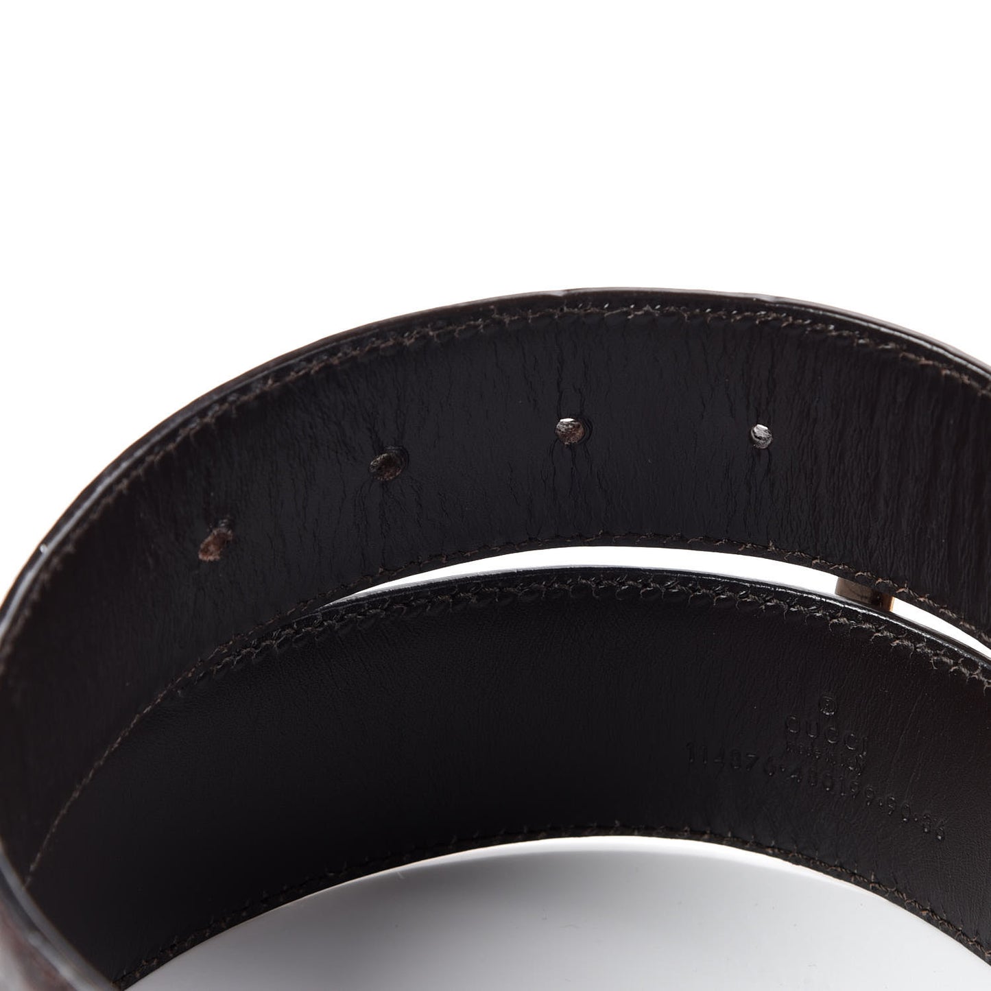 Guccissima Interlocking G 40mm Belt 90 36 Dark Brown