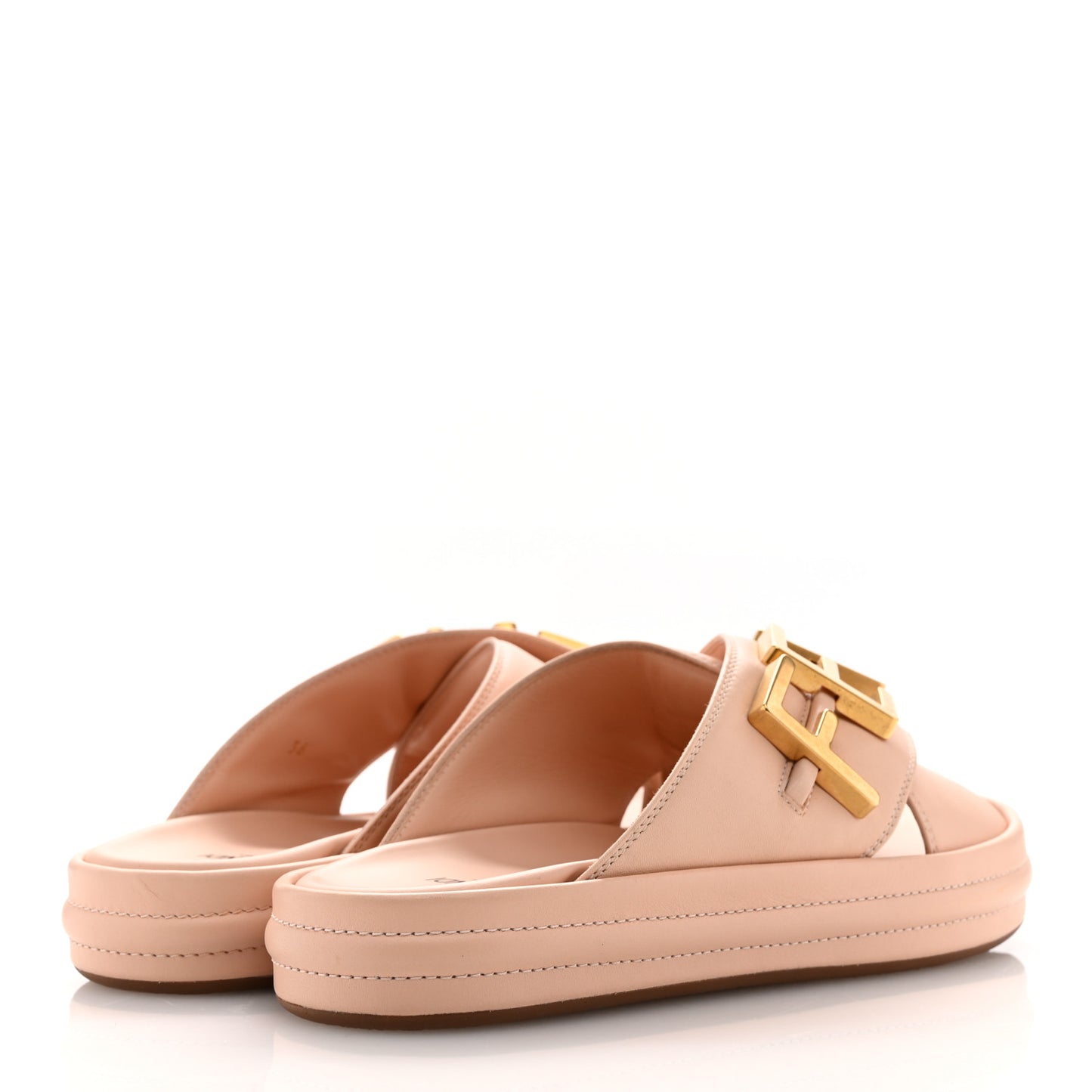 Vitello Womens Fendigraphy Slide Sandals 36 Light Rose